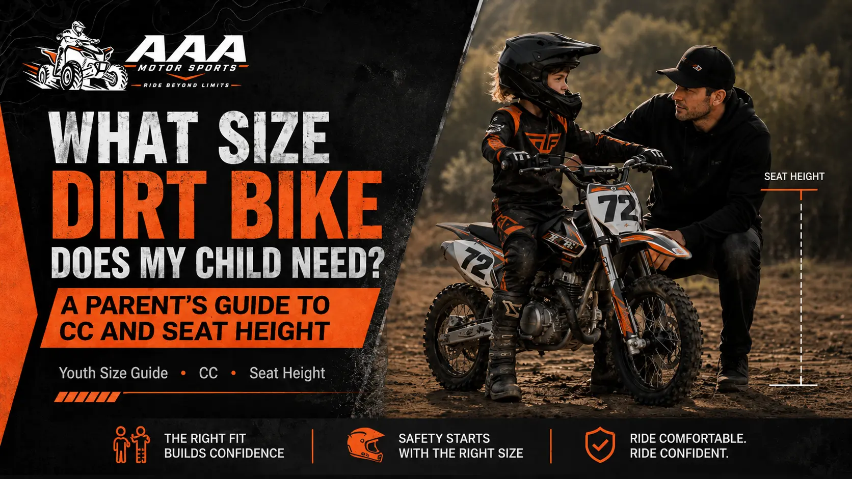 What size dirt bike does my child need?